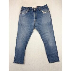 Levis 517 Boot Cut Men's 36x32 Vintage Festival Distressed Fade Whiskered Denim